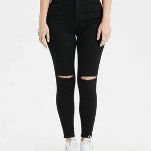 AE black distressed jeans